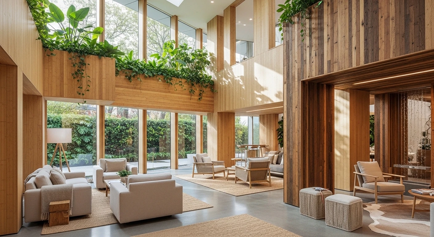 Tendências de decoração e design para 2026: o futuro das casas já começou 3 Materiais Sustentáveis